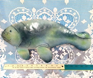 Handcrafted MANATEE Metal Wall Art 18 3/4" INDOOR OUTDOOR Tropical BEACH Haiti - Picture 1 of 9