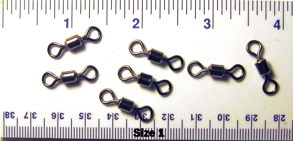 1000 GT Super Strong Black Rolling Power Fishing Swivels Size 1 - 103# Test - Image 1 of 1