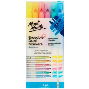 Mont Marte 6pc Erasable Dual End Markers Artist Art Craft - Bild 1 von 2