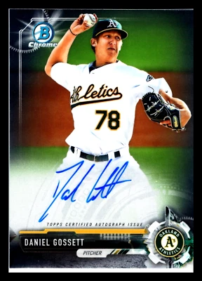 2017 Bowman Chrome Prospect Autographs #CPADG Daniel Gossett - Image 1 of 2