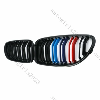 Cubierta de rejilla de riñón color negro+M para BMW M6 F06 F12 F13 650i 640i 12-2017 2016 Foto 1 de 4