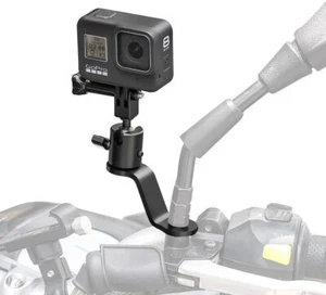 Aluminum Motorcycle Rearview Mirror Mount Bracket Holder for GoPro Hero 13/12/11 - Picture 1 of 4