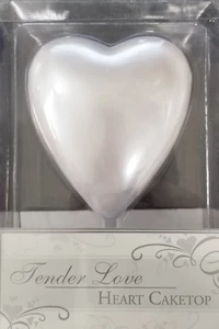 Weiß Herz Tortenaufleger - Bild 1 von 2