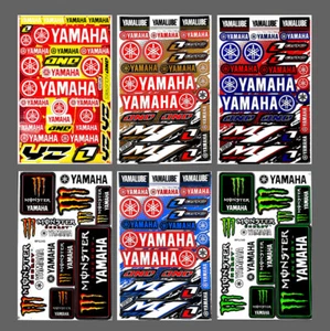 Stickers Vintage SET6 YAMAHA Motorcycle Motorcoss Helmet Decals Racing Bike - Picture 1 of 12