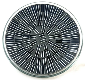 Schwarz Mosaik Stumpenteller Glas Kerzenhalter 5,5" - Bild 1 von 4