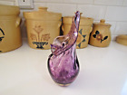 Vintage Eben Horton studio art glass Purple vase Wakefield R.I.