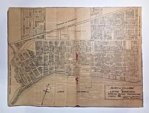 1935 Plan of Village of Long Branch Showing Vacant Properties, Ontario Etobicoke - Picture 1 of 5