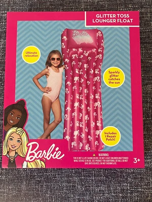 Balsa flutuante espreguiçadeira de piscina brilhante BARBIE por Capelli, 67"x25", NOVA NA CAIXA - Imagem 1 de 2