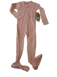 Honest Newborn Pink 24 Months Non Slip Footie Pajamas 100% Organic Cotton - Picture 1 of 4