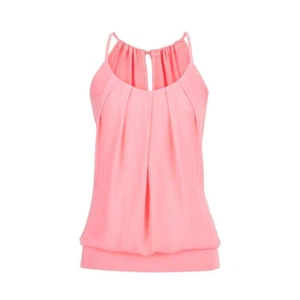 Womens Summer Vest Camisole Sleeveless Blouse Casual Tank Top T-Shirt Plus Size - Picture 1 of 9