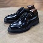 Mens British Pointy Toe Dress Business Lace Up Casual Wedding Platform Shoes New