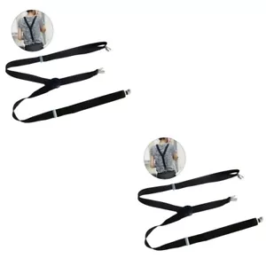 Unisex Elastic Pants Strap Brace Clothing Accessories Suspender Belt Clip - Picture 1 of 8