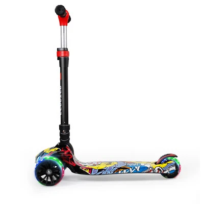 Scooter plegable para niños de 3 ruedas | Scooter para niños ajustable en 3 alturas | Iluminación LED Foto 1 de 4