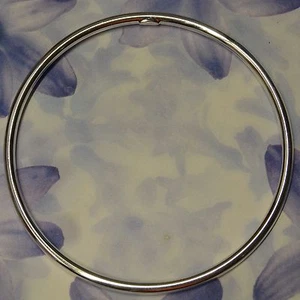 Dolly-Bijoux Bracelet Rhodié Jonc Lisse Argent Massif 925 65-71 mm - 6.6 Grammes - Picture 1 of 5