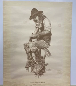 Louie Reynolds '1980 Pencil Drawing Art Print signed by artist - Picture 1 of 20