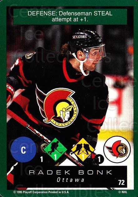 1995-96 Playoff One on One #72 Radek Bonk - Image 1 of 1