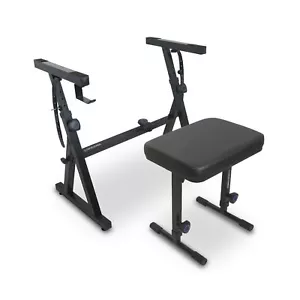 Liquid Stands Piano Keyboard Stand and Bench Set - Portable Heavy Duty Digita... - Picture 1 of 8