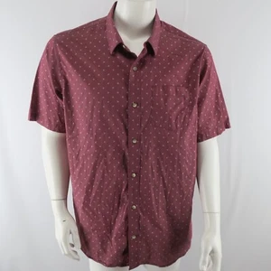 Travis Mathew Short Sleeve Button Up Shirt Mens XL Red - Picture 1 of 10