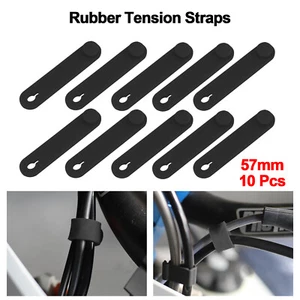 10 PCS Rubber Tension Straps Tubing/Throttle/Clutch Cables/Wires Fixing Tie Down - Picture 1 of 15