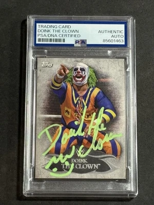 DOINK THE CLOWN 2015 TOPPS WWE UNDISPUTED SIGNED AUTOGRAPHED CARD PSA/DNA - Image 1 of 2