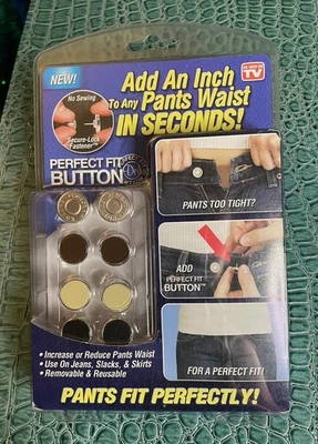 As Seen On TV Perfect Fit Button Add an Inch To Any Pants Waist In Seconds NEW - Image 1 of 3