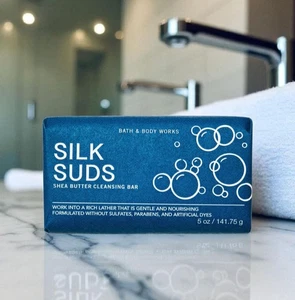 New Bath and Body Works Silk Suds Shea Butter Cleansing Bar - Picture 1 of 2