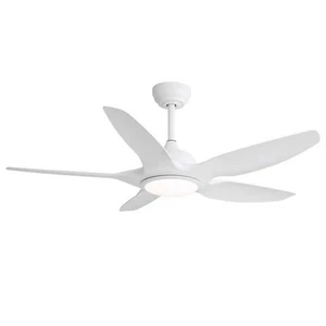 48 in. LED Indoor/Outdoor Modern White Ceiling Fan with Reversible Motor, DC - Picture 1 of 12