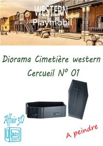 Custom Western kompatibel Playmobil in 3D - 1 Sarg Diorama N 01 - Bild 1 von 8