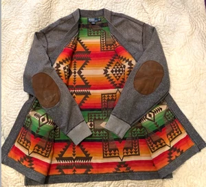 Ralph Lauren Polo Deportista del Suroeste Indio Azteca Cárdigan Camisa Chaqueta - Imagen 1 de 16