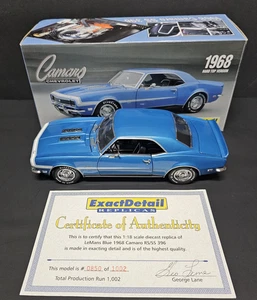 Exact Detail 1968 Chevy Camaro SS 396 Hardtop 1:18 Diecast Car 221C #850/ 1,002 - Picture 1 of 17
