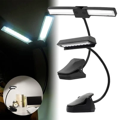 9 LED Clip-on Reading Light Bed Table Desk Lamp for Flexible Piano Music Stand - Image 1 of 4