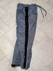 Pantaloni da ginnastica ragazzo Athletic Works tricot jogging caviglie zip nero/grigio S (28-30) - Foto 1 di 8