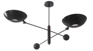 Colgante de 2 luces mediados de siglo moderno antiguo latón Sputnik lámpara de araña Fixtur - Imagen 1 de 8