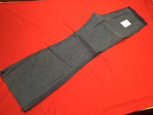 Vintage USN US Navy Denim Pants Jeans Mens 38 R Bell Bottom No Hem 35” Inseam - Picture 1 of 15
