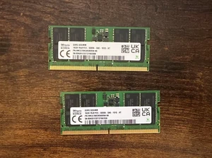 SK Hynix 16GB X2 DDR5 5600MHz Laptop SODIMM RAM 5600MHz HMCG78AGBSA095N - Afbeelding 1 van 3