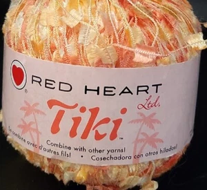 SKEIN/BALL OF (DISCONTINUED) RED HEART TIKI NOVELTY YARN - #3260 PEACH - Bild 1 von 4