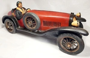 Coche de carreras Bugatti 1926 modelo grande 27" rojo con neumáticos de goma - Imagen 1 de 11