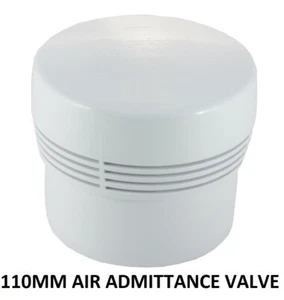 110 mm Bodenrohr Anti-Syphon Lufteinlassventil WEISS für 110 mm Rohrbuchse - Bild 1 von 3