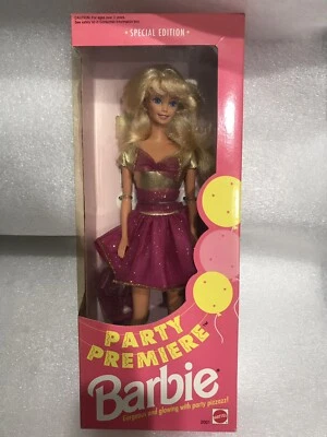 Vintage 1992 Mattel Party Premiere Barbie Doll Brand New In Box - Image 1 of 4