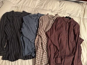 Lot Of 4 Men’s 4XL Plaid Long Sleeve Dress Shirts, Ralph Lauren, Canyon Ridge - Picture 1 of 8