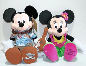 Ukelele y peluche Minnie Hula de Mickey Mouse de 17" exclusivo de Disney Store Hawaii nuevo con etiquetas - Imagen 1 de 10
