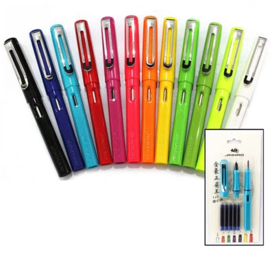 Paquete de pluma estilográfica Jinhao 599 con 2 plumillas y tinta, fina y con capucha extra fina Foto 1 de 4