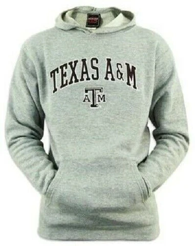 Texas A&M Aggies Boy's Tackle Twill Hoodie Hooded Sweatshirt - Grey Cover