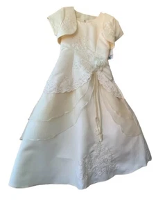 Festliches Kleid mit Reifrock Bolero Jäckchen Kinder Mädchen Gr. 122 / Size 6 - Bild 1 von 11