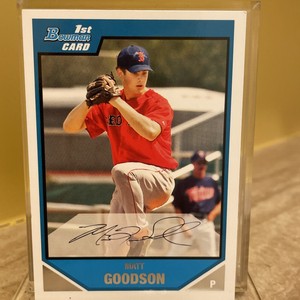 2007 1st Bowman Baseball Card Matt Goodson BP69 Autograph Free Shipping