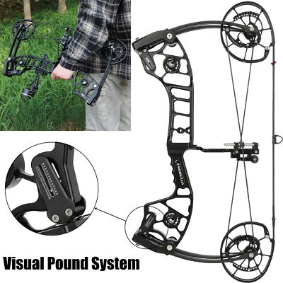 Dual-Use Compound Bow 30-80lbs Adjustable Let-off 80% Bow Hunting Shooting RH LH - Image 1 of 4