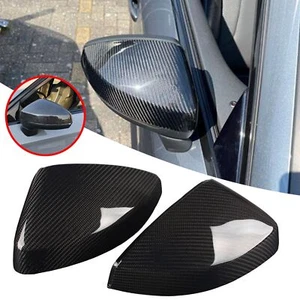 For Audi A3 S3 RS3 14-18 Real Carbon Fiber Side Mirror Cover Overlay W/O Lane - Picture 1 of 17