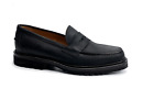 Meermin Handmade Black Leather Penny Loafer Size Uk11, Lugged Sole, New, Unworn