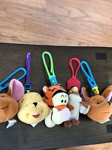 Disney Winnie the Pooh McDonalds Happy Meal Toys 5 Plush Clips