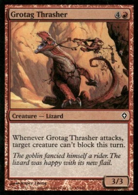 Grotag Thrasher FOIL Worldwake MTG Magic the Gathering card - Image 1 of 2